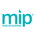 The logo features the text "mip FUND ACCOUNTING" in blue-green letters on a white background.